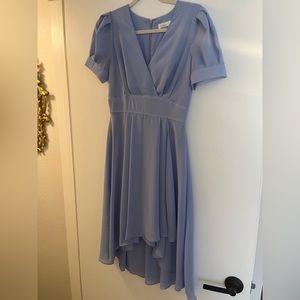 Blue Mid-Length High-Low Dress | A Loves A